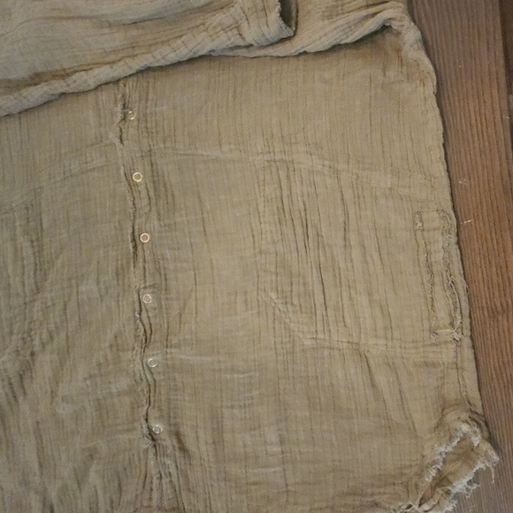 COPY - Natural Life -100% Cotton - Green - Longline - Blouse - XL - Unfinished … - Picture 3 of 7